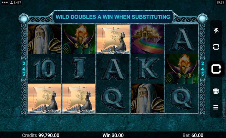 Winning in Thunderstruck 2 machine